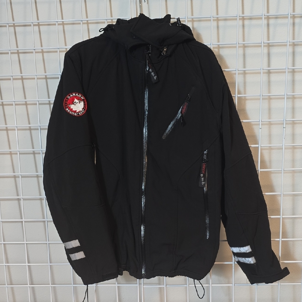 Canada Weather Gear Men's Black Performance Jacket with Reflective Accents 2XL